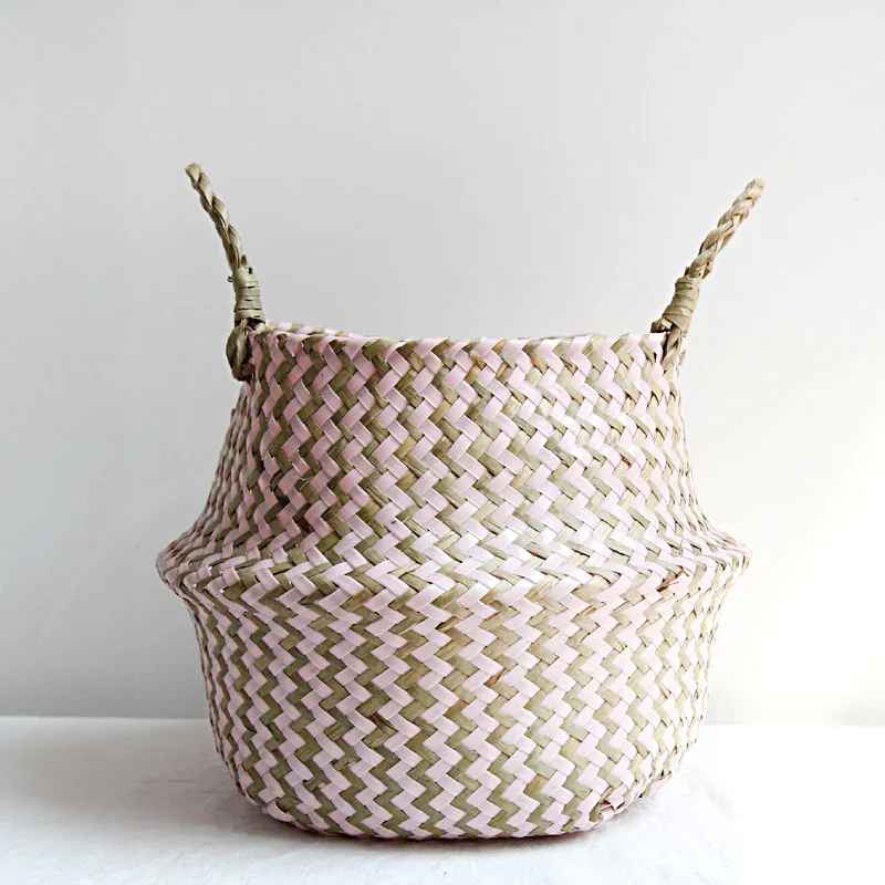 Visuel du panier de rangement rose et brun