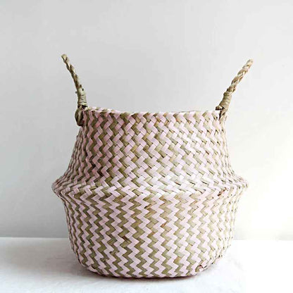 Visuel du panier de rangement rose et brun